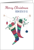 From Both of Us Christmas Stockings card