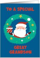 For Great Grandson Money Gift Card Cute Santa card