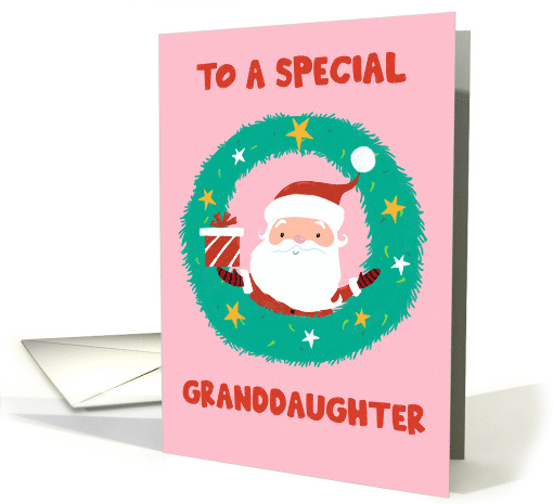 For Granddaughter Money Gift Card Cute Santa card (1656260)