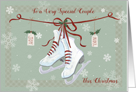 Special Couple Christmas Skate Boots on Ribbon card