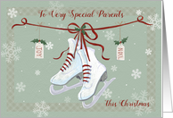 To Very Special Parents Skate Boots on Ribbon card