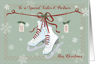 Sister and Partner Skate Boots on Ribbon card