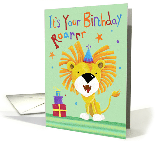 Kids Birthday Cute Lion Roar card (1670262)