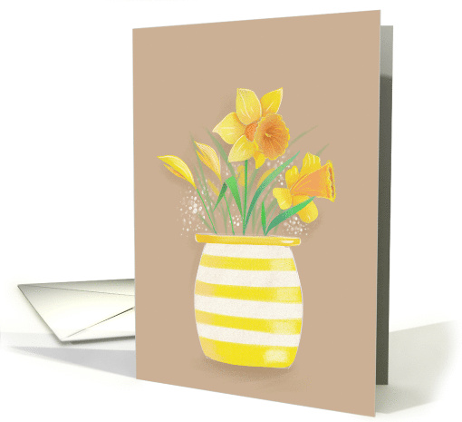 Spring Daffodils in Vase card (1676026)