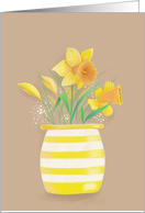 Spring Daffodils in Vase card