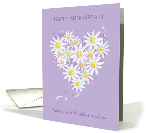 Sister and Brother in Law Anniversary Floral Heart card (1678222)