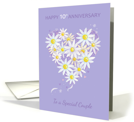 10th Anniversary Floral Heart card (1678228)