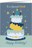 Uncle Happy Birthday Quirky Fun Modern Cake card