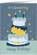 Special Guy Happy Birthday Quirky Fun Modern Cake card