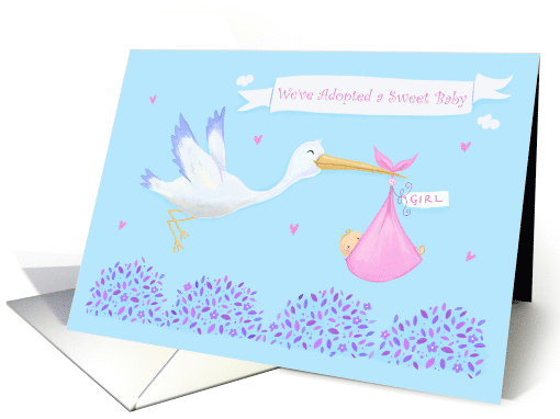 We've Adopted a Sweet Baby Girl Announcement card (1684088)