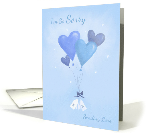 I'm So Sorry Blue Love Heart Balloons card (1687742)