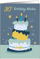 30th Birthday Wishes Quirky Fun Modern Cake card