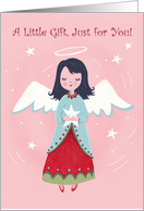 Money Gift Card Christmas Sweet Angel on Pink card