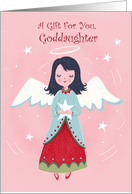 Goddaughter Money Gift Card Christmas Sweet Angel on Pink card