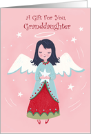 Granddaughter Money Gift Card Christmas Sweet Angel on Pink card