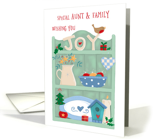Aunt and Family Christmas Joy Country Shelf card (1703074)