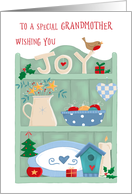 Grandmother Christmas Joy Country Shelf card