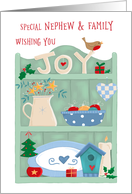 Nephew and Family Christmas Joy Country Shelf card