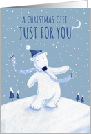 Money Gift Card Christmas Cool Polar Bear card