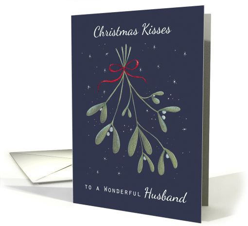 Husband Christmas Kisses Mistletoe Sprig card (1705554)