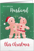 Husband Christmas Gingerbread Couple card