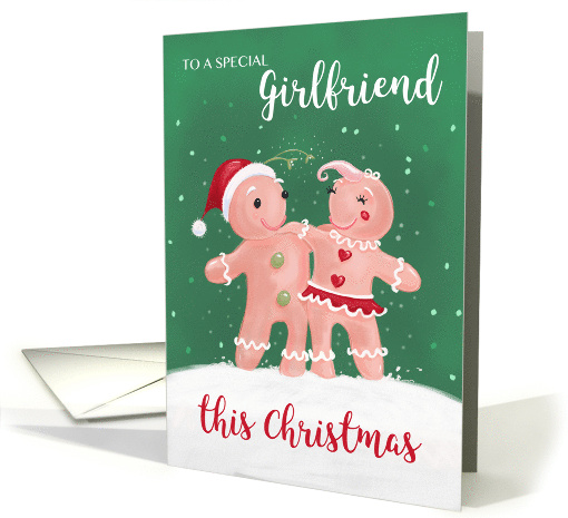 Girlfriend Christmas Gingerbread Couple card (1706080)