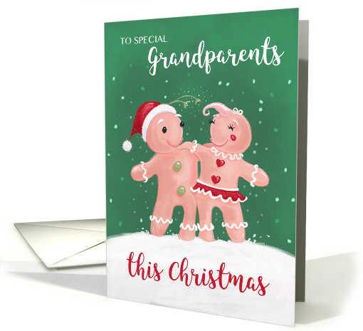 Grandparents Christmas Gingerbread Couple card (1706084)