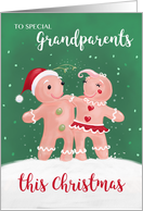 Grandparents Christmas Gingerbread Couple card
