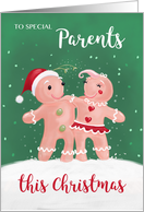 Parents Christmas Gingerbread Couple card