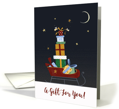 Money Gift Card Christmas Holiday Parcel Sleigh card (1707116)