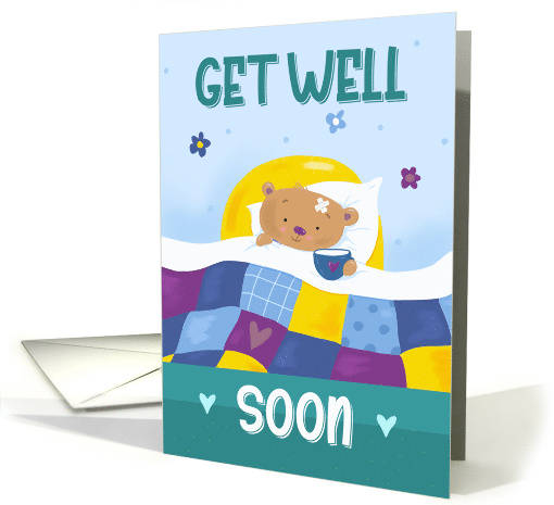 Get Well Soon Sweet Bear in Bed card (1711240)