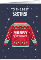 Best Brother Merry Christmas Sweater Jumper card