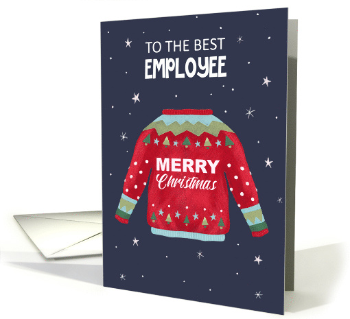 Best Employee Merry Christmas Sweater Jumper card (1712652)