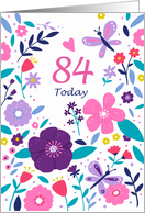 84 Today Birthday Bright Floral card