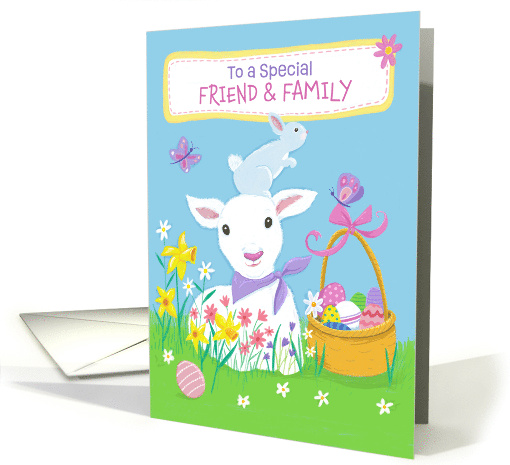 Friend and Family Easter Spring Lamb and Bunny card (1730706)