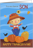 Son Happy Thanksgiving Fall Scarecrow card
