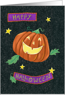 Happy Halloween Jolly Pumpkin Jack o Lantern card