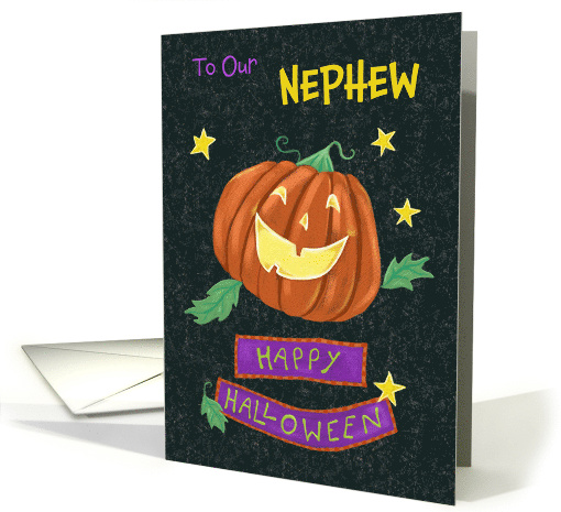 Nephew Happy Halloween Jolly Pumpkin Jack o Lantern card (1731870)