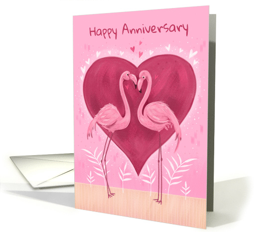 Happy Anniversary Pink Flamingos card (1732776)