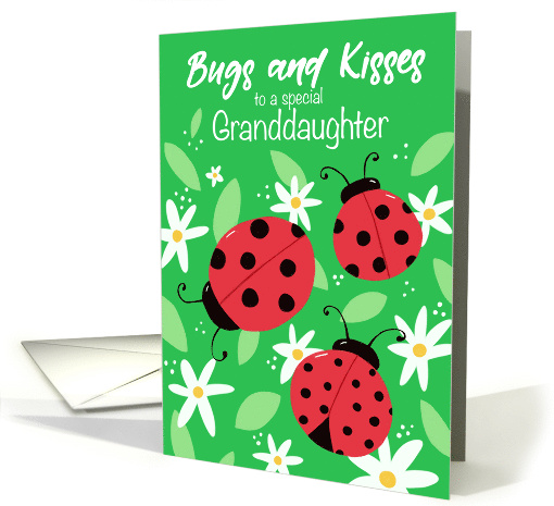 Granddaughter Birthday Bugs and Kisses Ladybugs card (1733230)