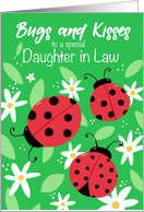 Daughter in Law Birthday Bugs and Kisses Ladybugs card
