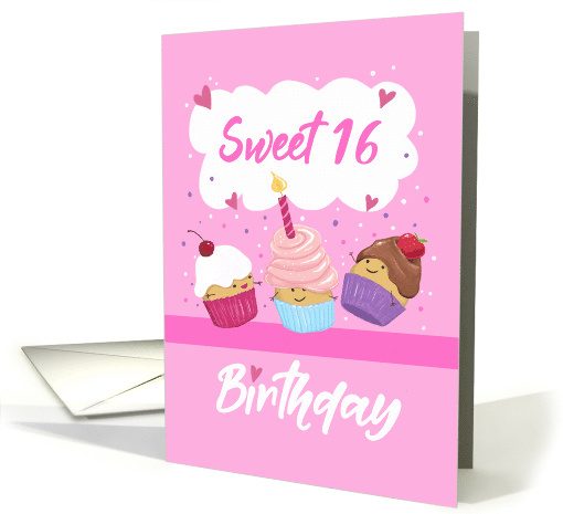 Sweet 16 Birthday Cupcakes card (1735004)