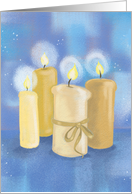 Pastel Painted Holiday Candles card