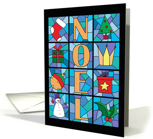 Noel Stained Glass Christmas card (1735688)