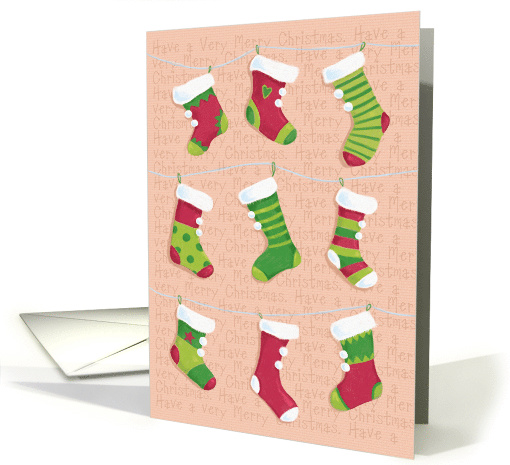 Merry Christmas Fun Stockings card (1740904)