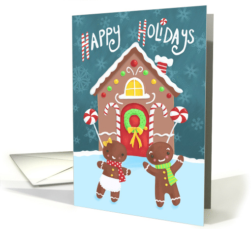 Happy Holidays Gingerbread House and Characters card (1740914)