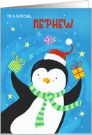 Nephew Christmas Holiday Penguin card