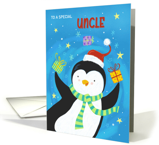 Uncle Christmas Holiday Penguin card (1741022)