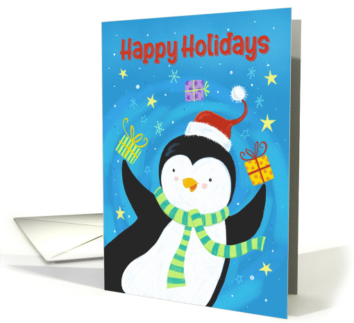 Happy Holidays Christmas Penguin card (1741026)