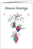 Season’s Greetings Decorative Ornaments card
